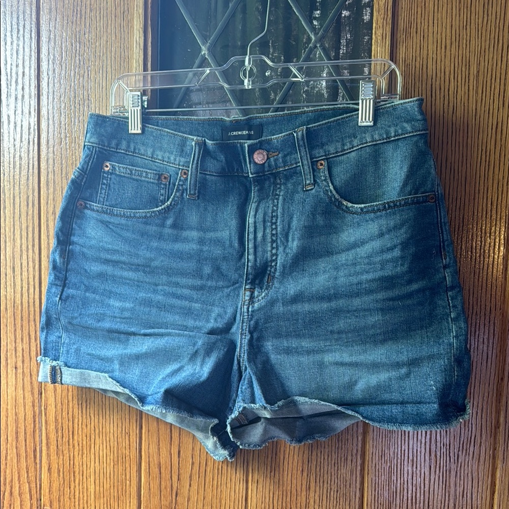 J. Crew Blue Jean Shorts High-Waisted Classic